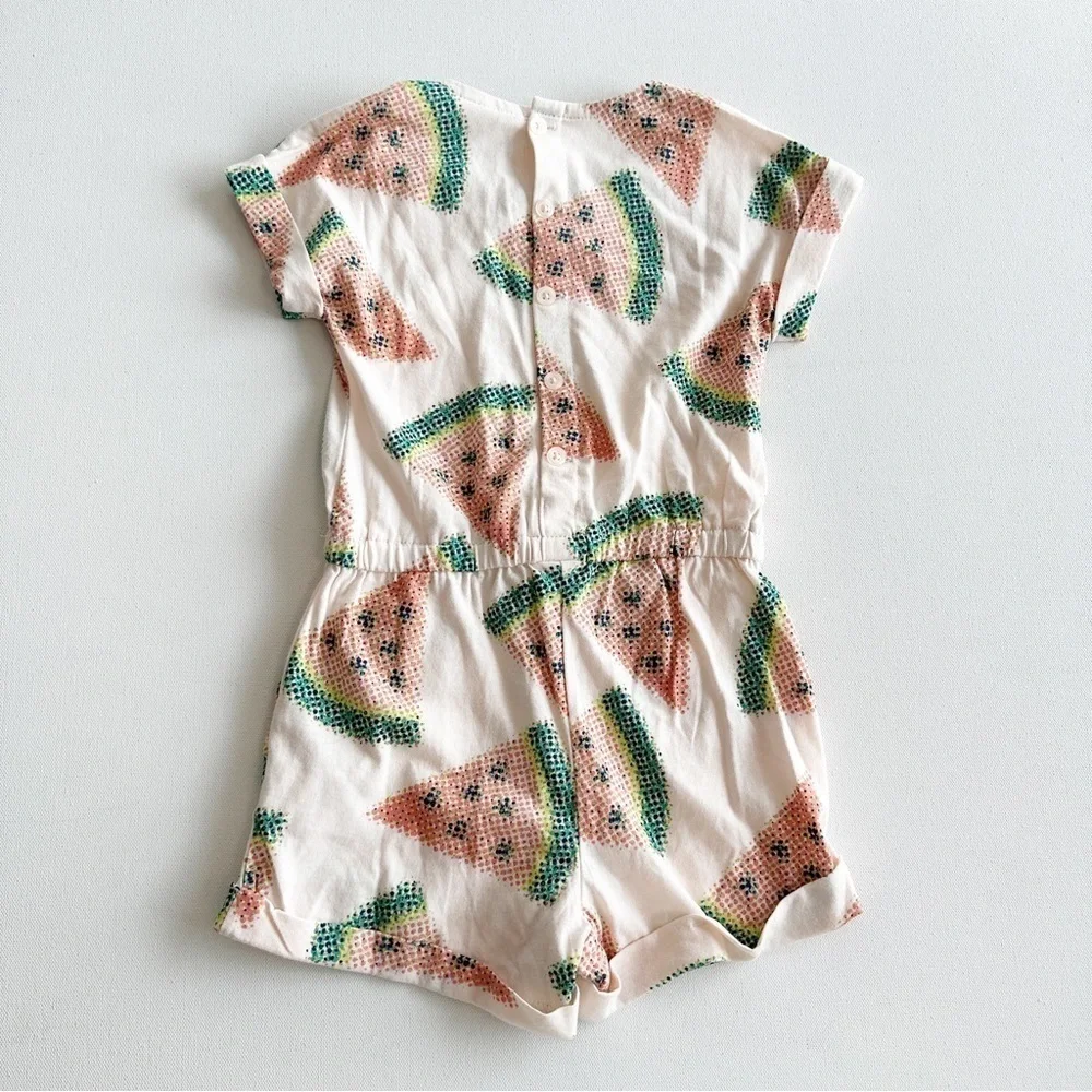 Baby Gap Romper Shorts Watermelon Print Little Girls 4 Toddler